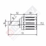 Embout axe de volet roulant ZF 54 