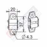 Guide sangle volet roulant de 17 à 2 galets