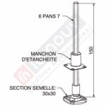 Sortie de caisson invisible D16 - 6 pans 7