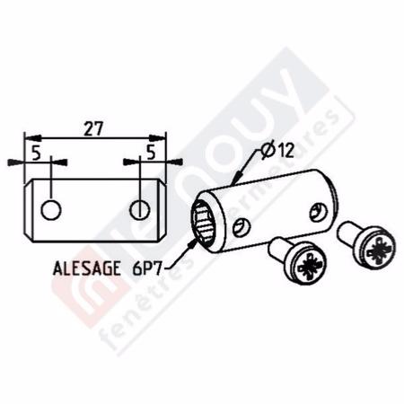 Manchon de couplage 6P7 - ZF