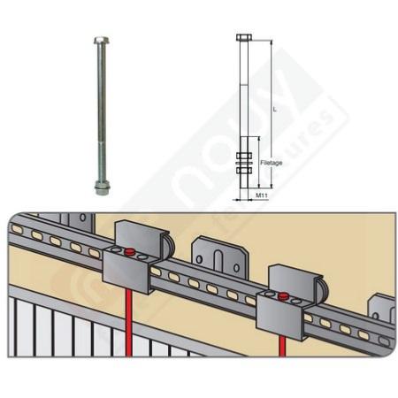 Boulon tête H pour chariot de porte de garage